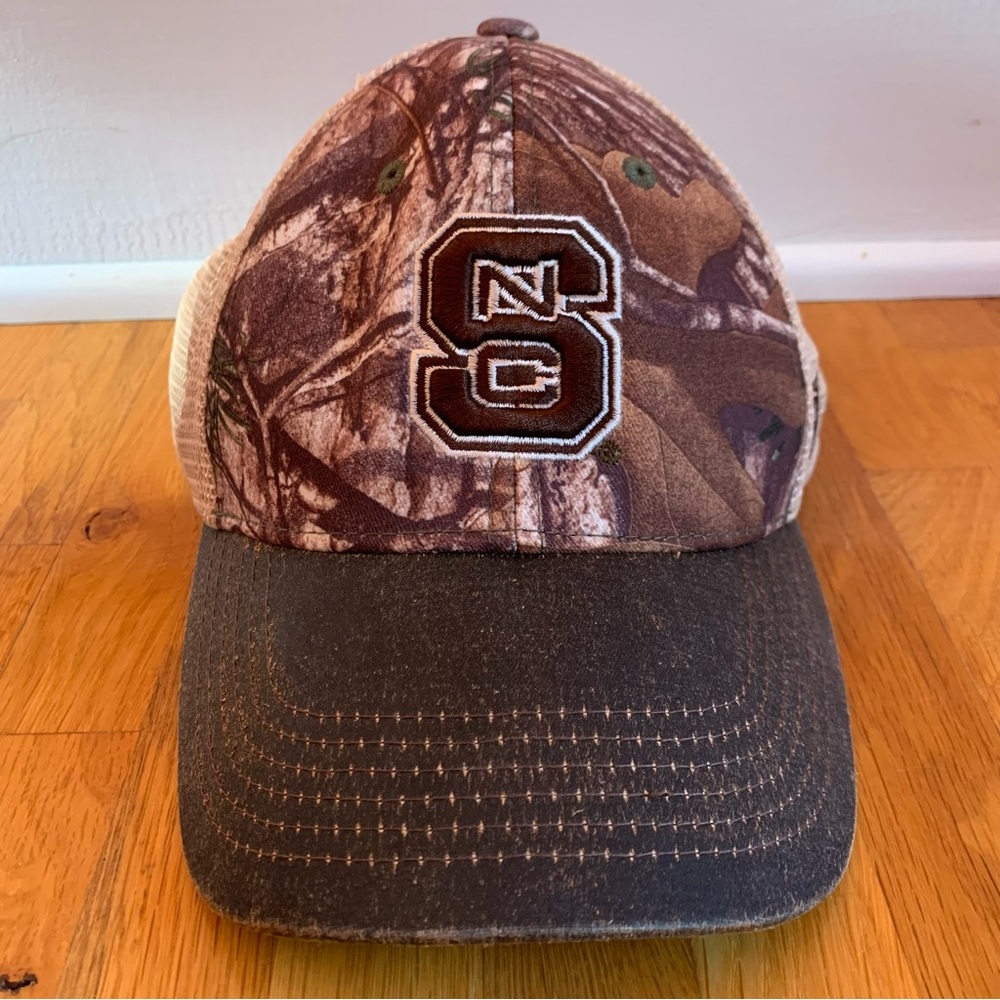 NC State Camo Trucker Hat Baseball Cap Snapback